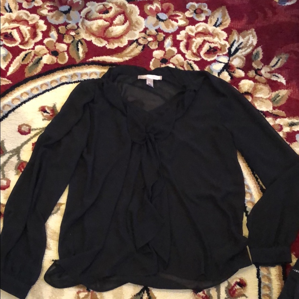 Sheer long sleeve top